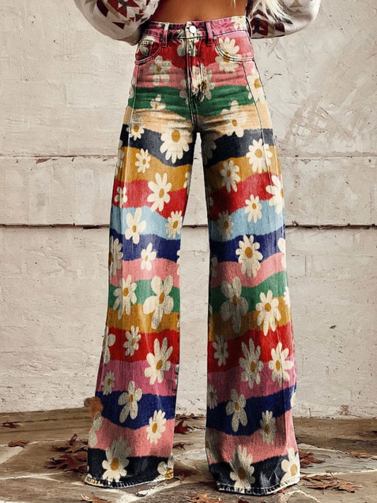 VINICIA - RETRO FLORAL TROUSERS