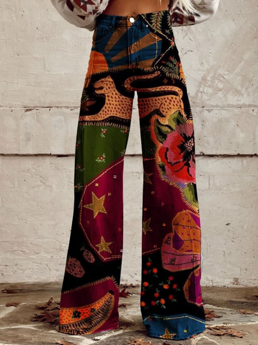 ERINA - PANTALON BOHO VINTAGE