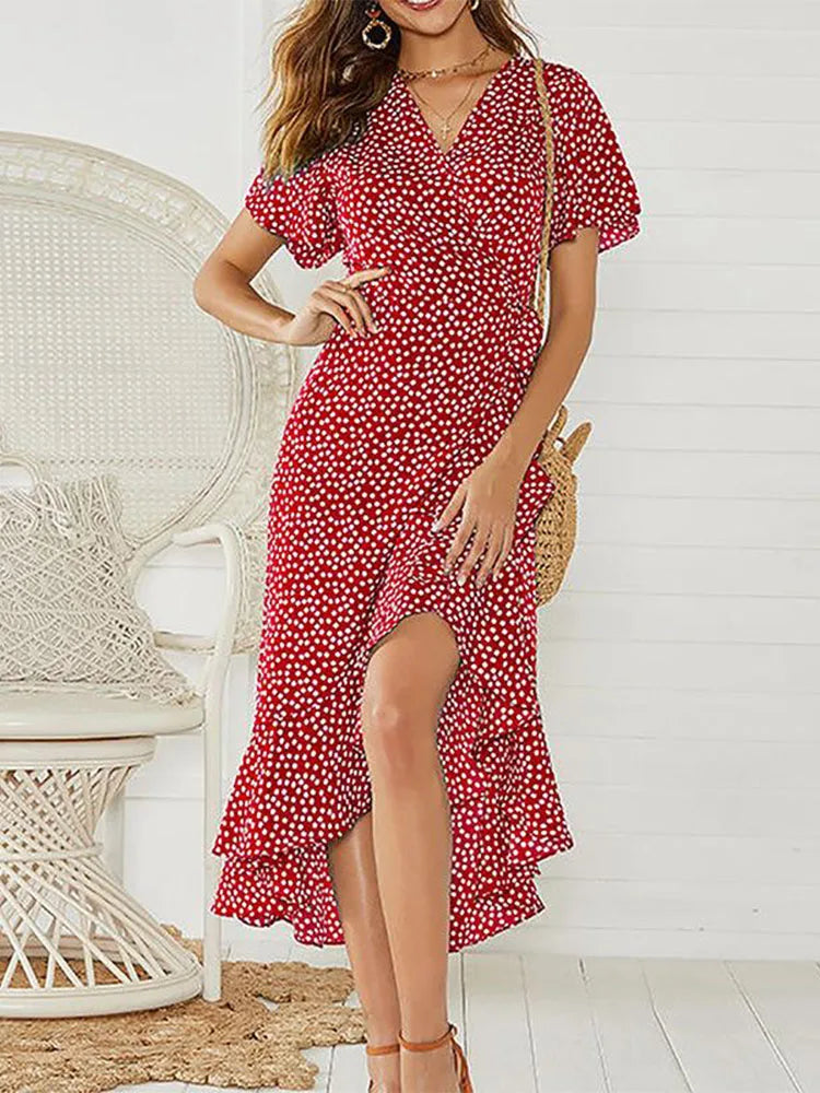 Elara™ | Robe Maxi Florale Boho Élégante