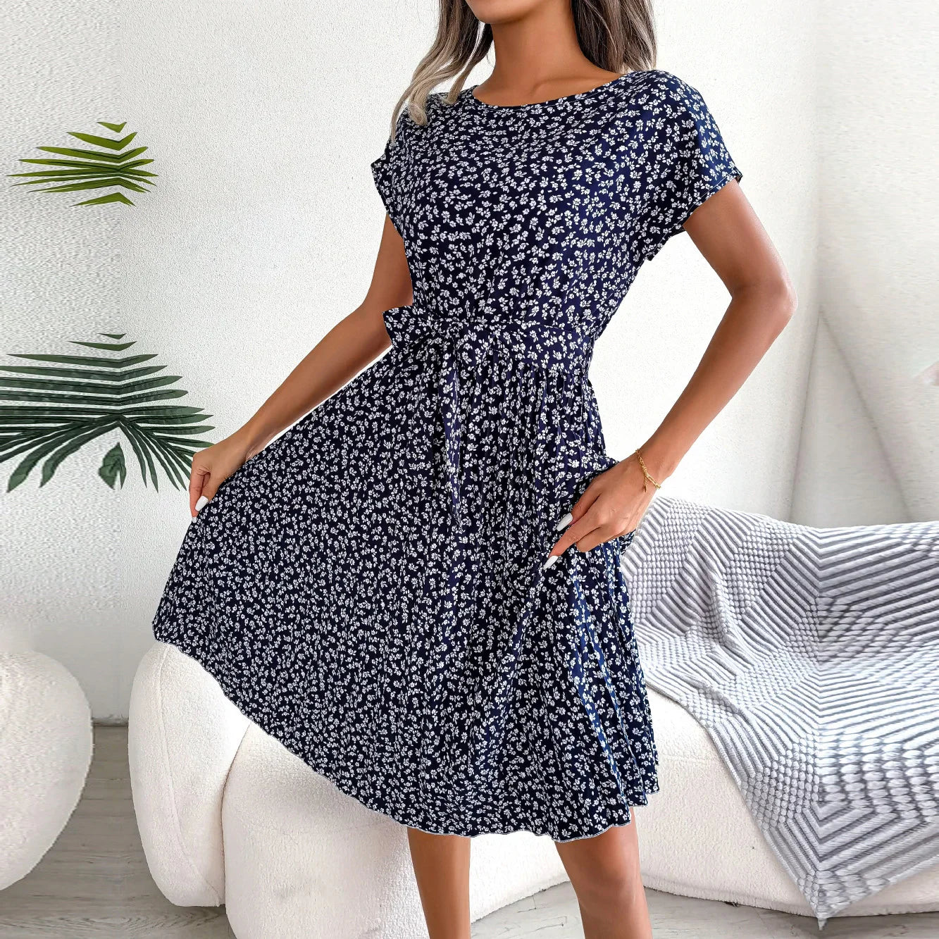 Madeline™ - Robe Maxi Plissée Fleurie – Mode Chic Printemps & Été