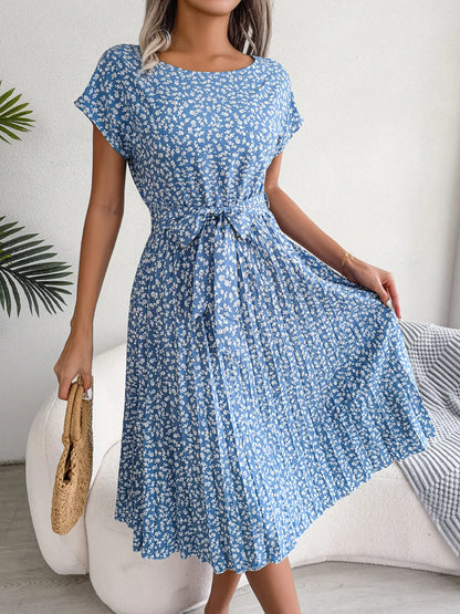 Madeline™ - Robe Maxi Plissée Fleurie – Mode Chic Printemps & Été