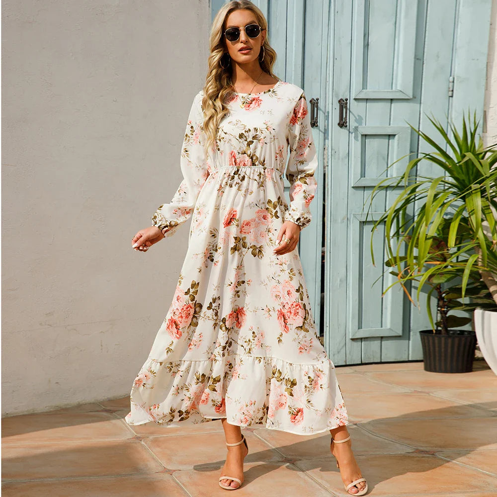 Mira™ | Bohemian Chiffon Maxi Dress