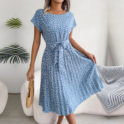 Madeline™ - Robe Maxi Plissée Fleurie – Mode Chic Printemps & Été