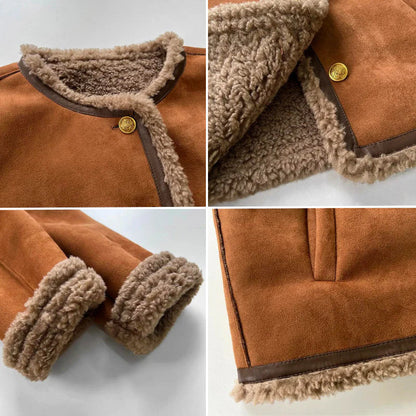 Isabelle™ - Genuine Sheepskin Button-Down Jacket