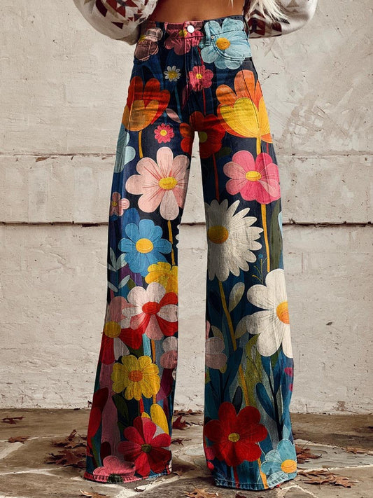 BRENNA - WIDE FLORAL PANTS